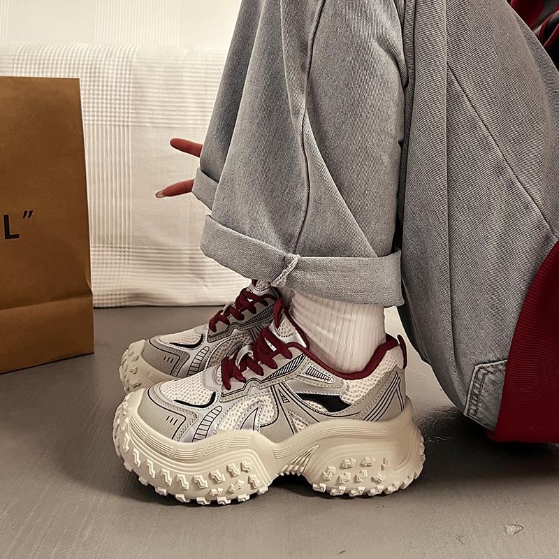 

Platform dad shoes women s ins tide 2025 spring new thin breathable women s shoes versatile casual sports shoes 3103 34