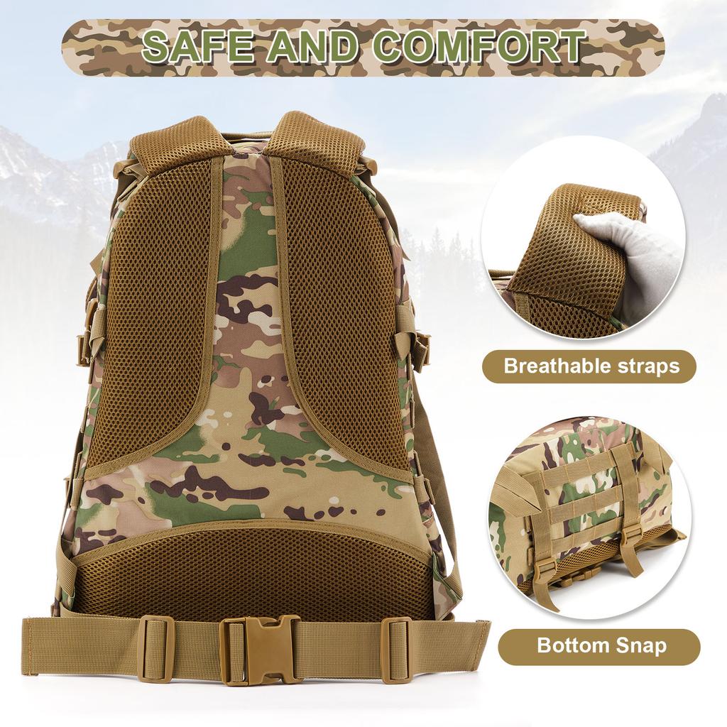 New 30/45 Man Survival Outdoor Combat Assault Pack Pack For Trekking Hunting Bag Large Tactical Backpacks HkingTraveling Bags