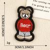 Cartoon Car Bear Embroidery Patch - Self-Adhesive Fabric Label for Clothing Accessories