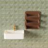 7Pcs Miniature Doll House Bathroom Scene Decor 1:12 Dollhouse Mini Cup Toothpaste Toothbrush Set Simulation Storage Rack Model