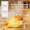 A Yellow Duck-Shaped Interactive Puzzle Toy for Cats And Dogs That Dispenses Treats, Without Battery