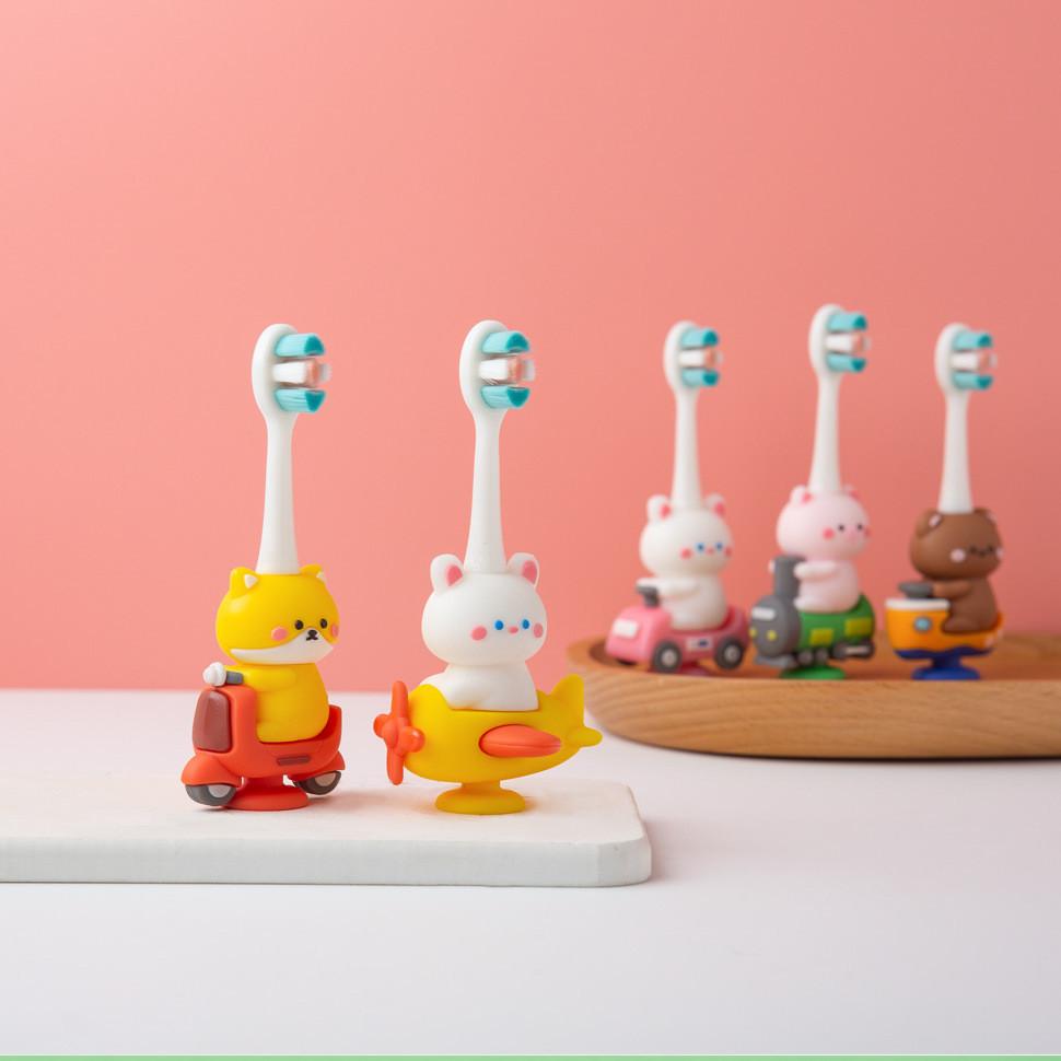 Cartoon Car Little Dinosaur Children's Toothbrush Toothbrush Super Soft and Not Harmful To Gums Children's Toothbrush Silicone Toothbrush