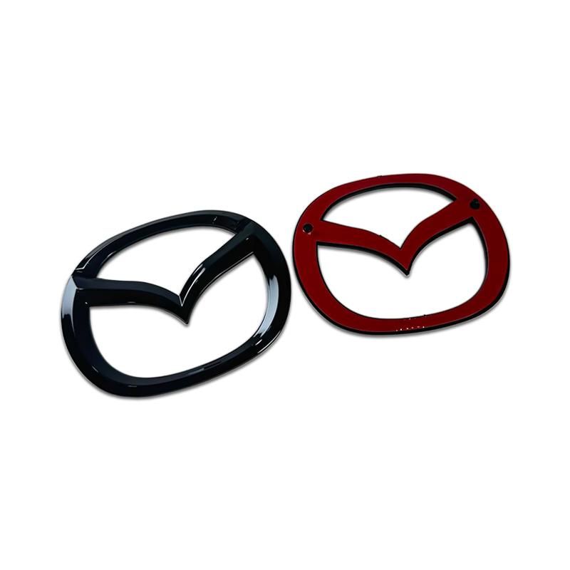Plastic Car Front Trunk Emblem for Mazda 3 Logo Steering Wheel Badge 3D Body Replaced Sticker Rear Tail Refitting Decoration