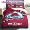 Set Copripiumino Trapuntato con Motivo Logo Hockey su Ghiaccio Federa Decorazione per la Casa Regalo di Compleanno (1* copripiumino + 2* federe, senza imbottitura)