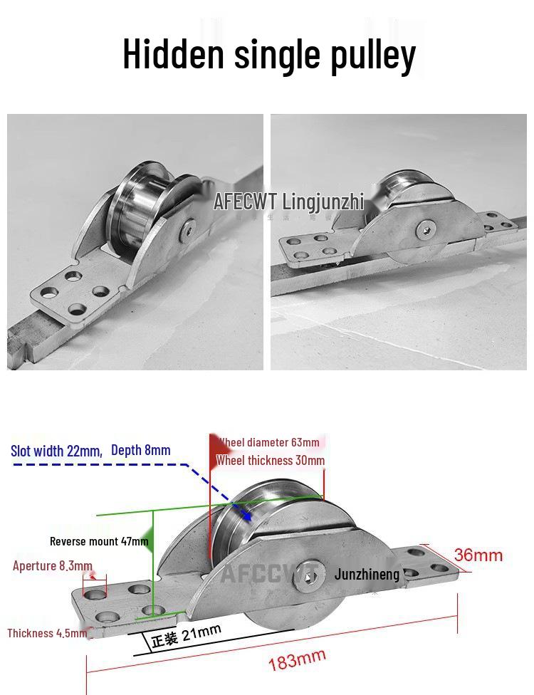 Elektrisk skjutdörr 201 Massivkärna Rostfritt stål 304 Dubbelspårig skena med expansionsskruvar