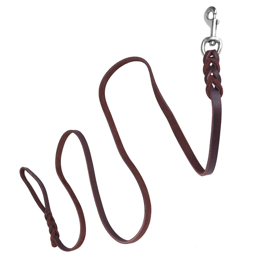3Types Pet Dog Leash Safety Rope Cowhide and Leather Belt For Walking Running Training