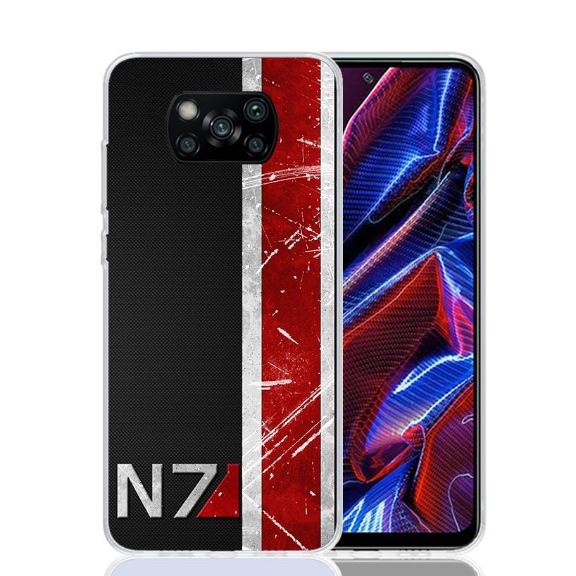 N7 Mass Effect Phone Case For Xiaomi Poco F7 Ultra X7 X6 Pro X5 Redmi 15 15C 13 13C 12 12C 10 10A 10C 9 9A 9C 9T Shell Poco X7 X