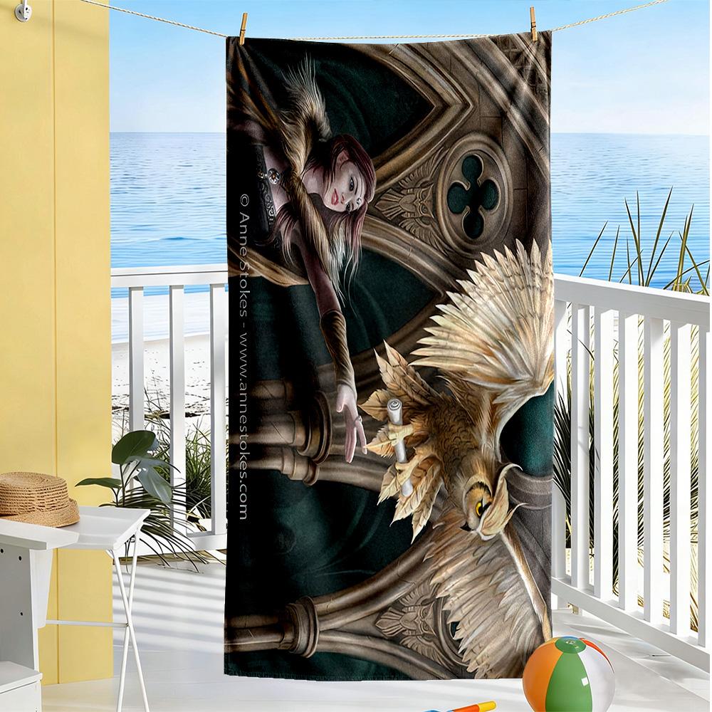 Gothic Style Beach Towel High Absorbency & Quick-Dry Comfortable Lightweight