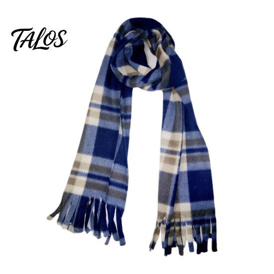 Warm Lightweight Velvet Scarf Double Sided for Kids, Soft Thickened Plaid Neck Warmer Unisex Winter Boys and Girls, Comfortable Wrap Outdoor