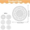 6PCS White Vintage Crochet Doilies, 6 Inch Round Lace Placemats Doilies Handmade Coasters Rustic Table Doilies Decors for Tables Kitchen Dining Room