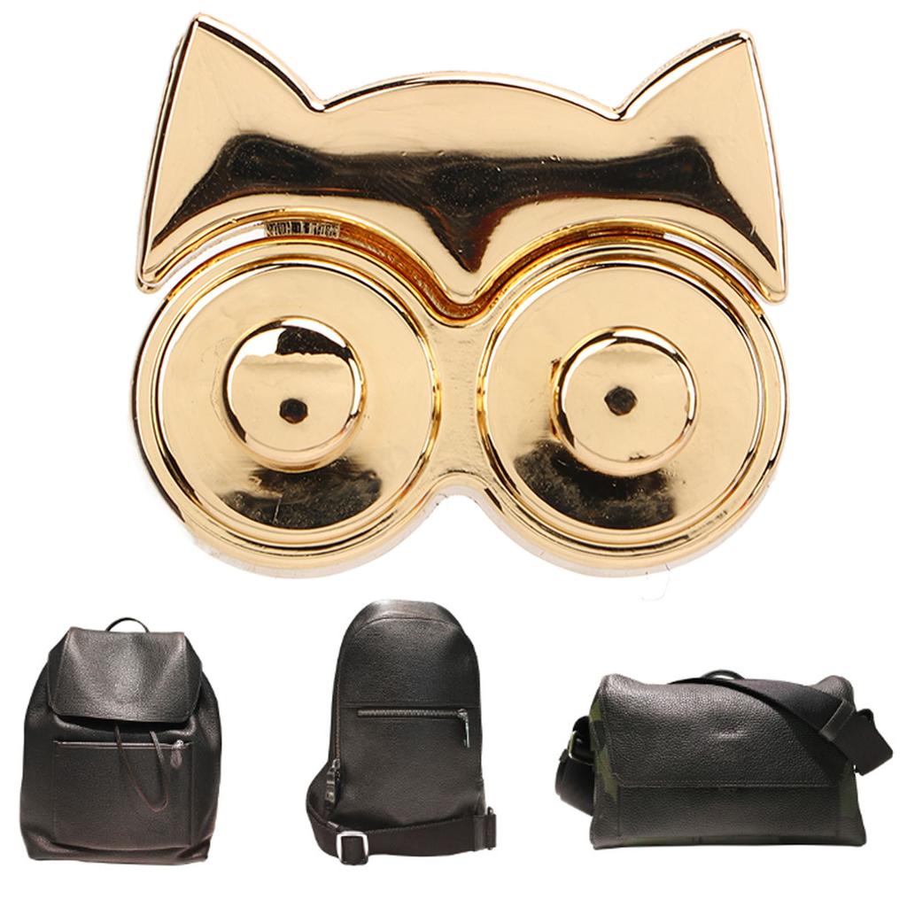 3pcs Thumb Purse Lock Owl Shape Alloy Material Decorative DIY Bag Making Supplies for Suitcases Leather