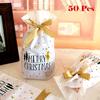 50 Pieces  Golden Christmas Tree Merry Christmas Gift Bags Candy Bags