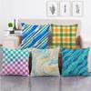 Simple Geometric Pattern Style Digital Printing Short Plush Pillow Covers For Car Sofa Office Cushion Cover Home Goods
