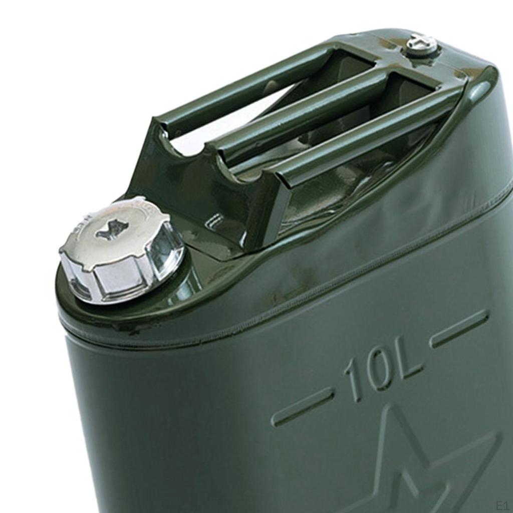 10L Benzinkanister aus Metall, Benzintank, Dieselbehälter für den Notfall, vielseitig einsetzbar, gute Abdichtung