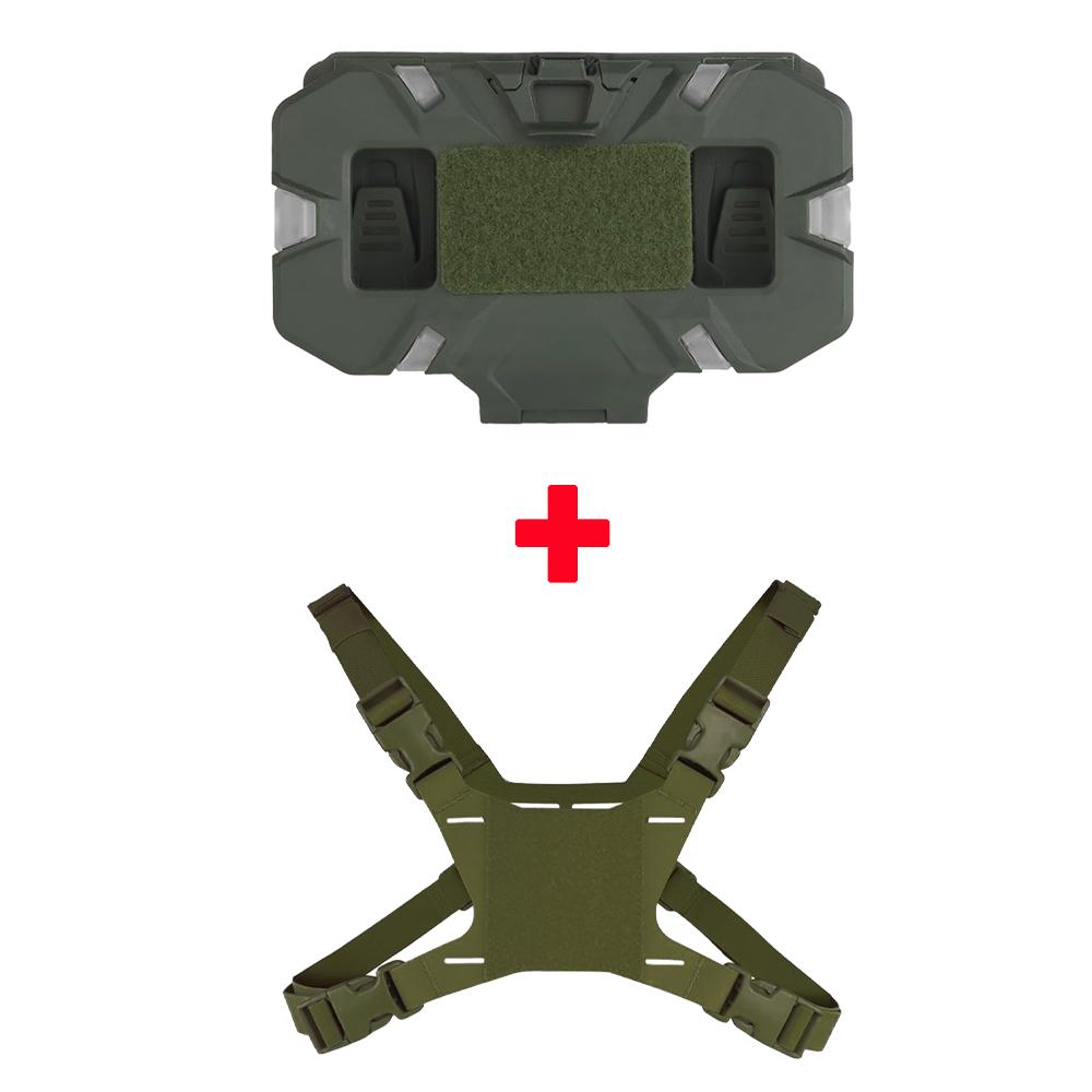 NEW Tactical MOLLE Folding Navigation Board Airsoft Map Case Mobile Phone Holder, Vest Chest Fixed Strap for Airsoft Accessories