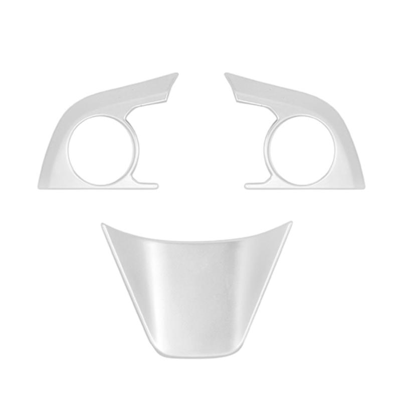 

ABS матовый стиль из углеродного волокна красный цвет автомобильные аксессуары крышка кнопки рулевого колеса отделка подходит для Toyota Avalon XX50 серебряный