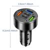 100W 5 Ports Car Charger Fast Charging PD QC3.0 USB C Multi-Ports Super Fast USB Type C Car Charger Adapter In Car