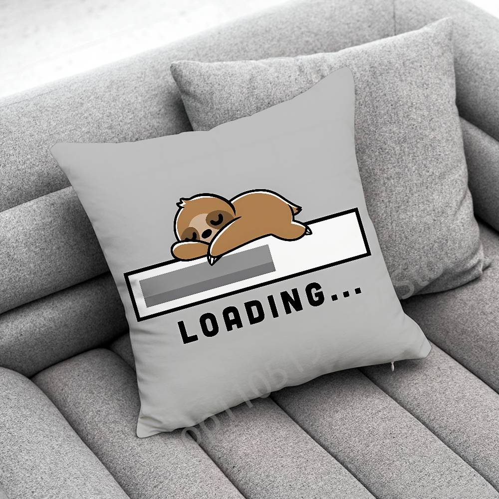 Yoga Sloth Sleep Cute Throw Pillow Case For 45*45cm 40cm 30cm 50cm 55cm Square Home Pillowcase Case