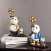 Modern Light Luxury Panda Ornament: Cute Parent-Child Decorative Item for Living Room or Study
