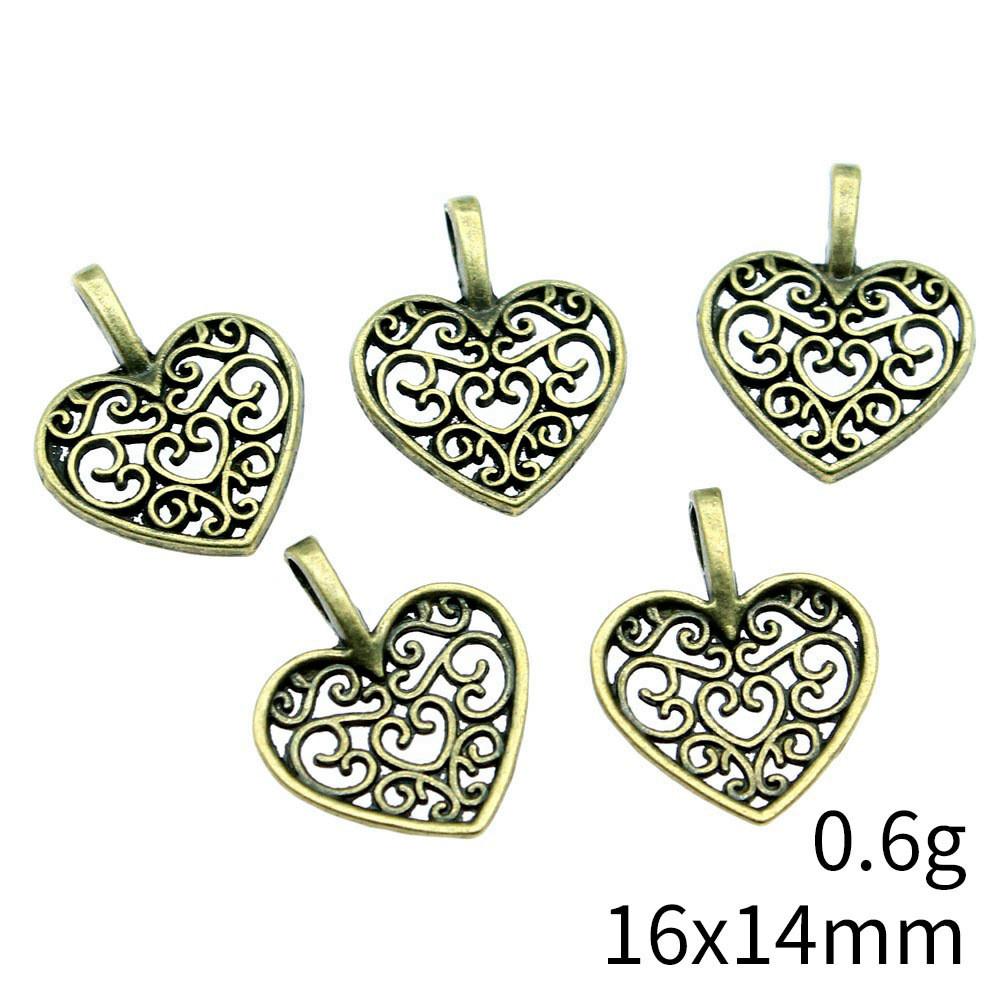 Back To School Charms Bulk Peach Heart Love Charms Pendant Women's Clothing Pendant
