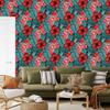 Exotic Flowers and Leaves Wallpaper for Living Room and Bedroom 50x1000