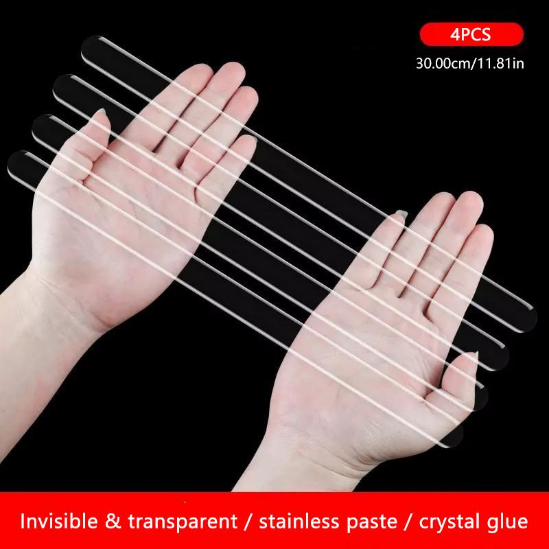 

SEAMETAL 4PCS Прозрачные защитные полосы от царапин на кромку двери автомобиля, накладка на бампер, накладка на зеркало заднего вида, наклейка для защиты от столкновений 30cm прозрачный