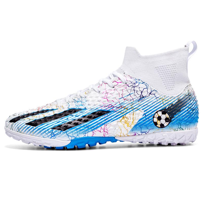 New football shoes men's and women's high-top spikes broken nails student boys training game