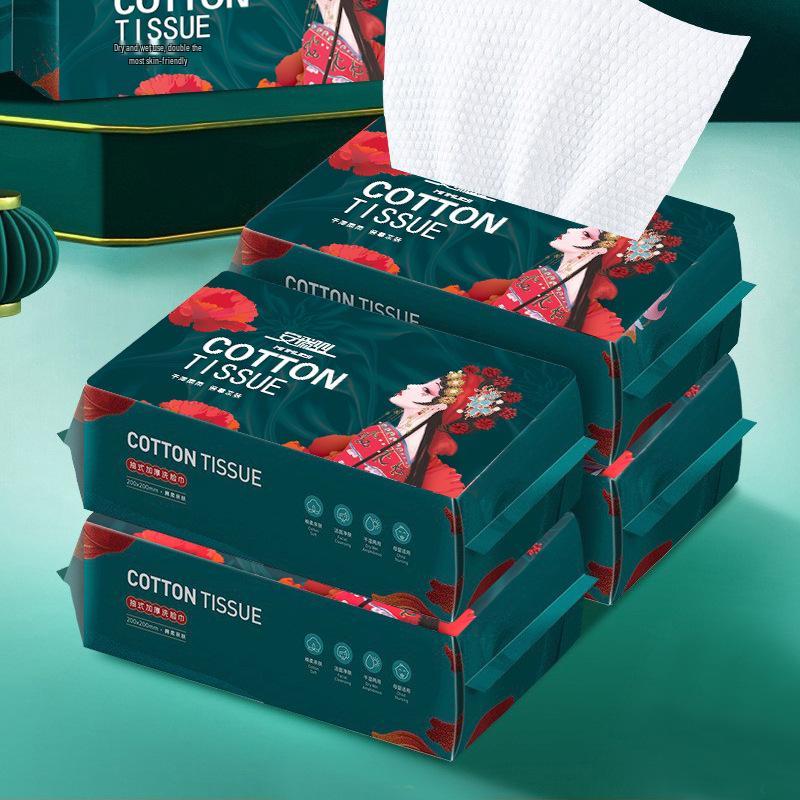 

Одноразовые полотенца для умывания лица из чистого хлопка - Выдвижные и подвесные, Утолщенные для нежного очищения