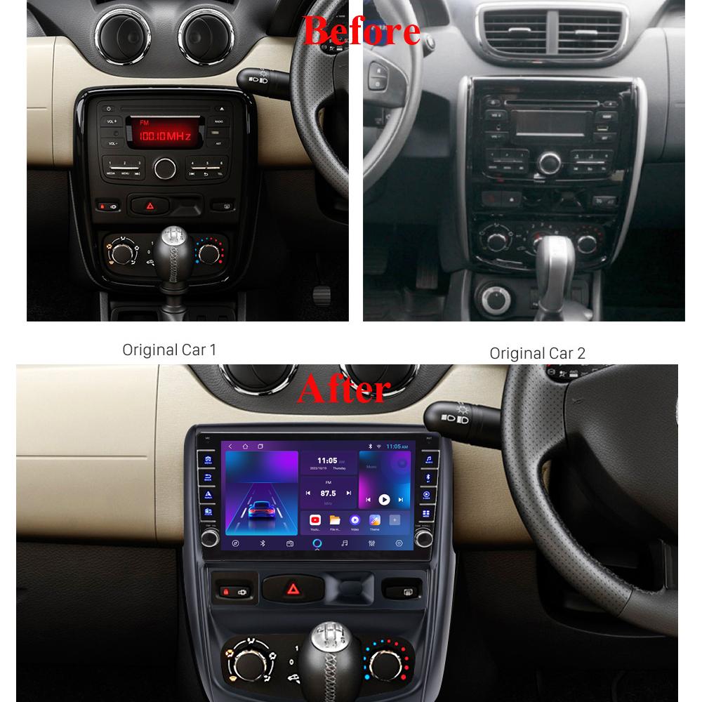 icreative For Renault Duster 1 2010 - 2015 For Nissan Terrano 2014 - 2020 With Button Knob Car Android Android GPS 1+16GB