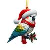Christmas Ornament 2D Acrylic Dog/Bear/Bee/Rabbit/Rooster Hanging Decoration Cartoon Animals Xmas Tree Pendant for Home