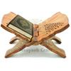 Handmade & Handcraft Foldable Book Holder | Rehal | Book Holding Stand with Intricate Carvings and Leaf Print | Rehal for Religious Holy Books