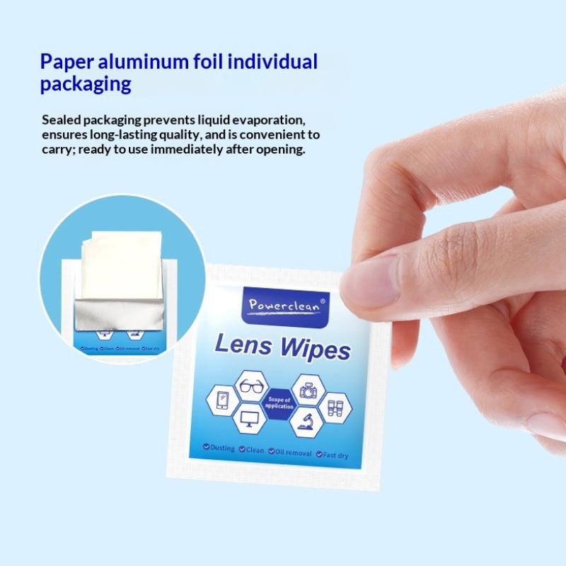 

100Pcs Glasses Cleaning Lens Wipes Sunglasses Mobile Phone Screen Wipes Pre-Moistened Individually Wrapped No Scratches Stripes белый
