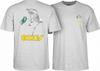 Powell Peralta BONES SKATEBOARDING SKELETON Skateboardové tričko POPELAVĚ ŠEDÉ Unisex tričko