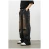 Street Retro Lumberjack Jeans Men's High Street Broken Hole Loose Straight Pants Straight Loose Jeans for Men Fashionable and Comfortable Pants