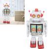 Metal Tin Robot Toy Retro Electric Rotating Figures Model Adult Collection Kids Gift