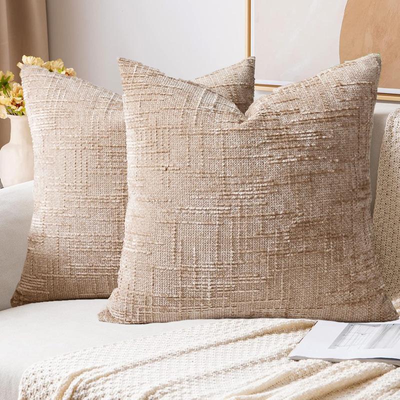 2PCS Neutral Farmhouse-style Decorative Pillowcases, Made of Fluffy Texture, Soft and Comfortable, with A Modern Western Farmhouse Style