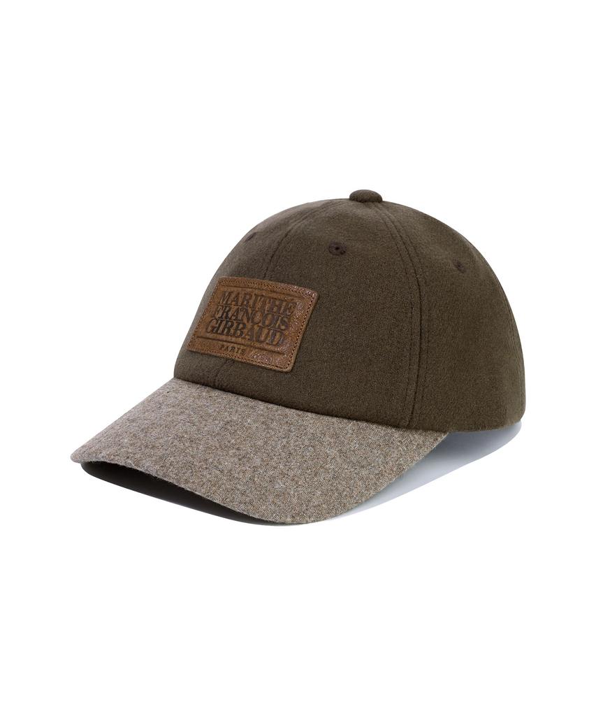 Malittepeulangsowajeobeo Classic Logo Color Block Wool Cap Brown