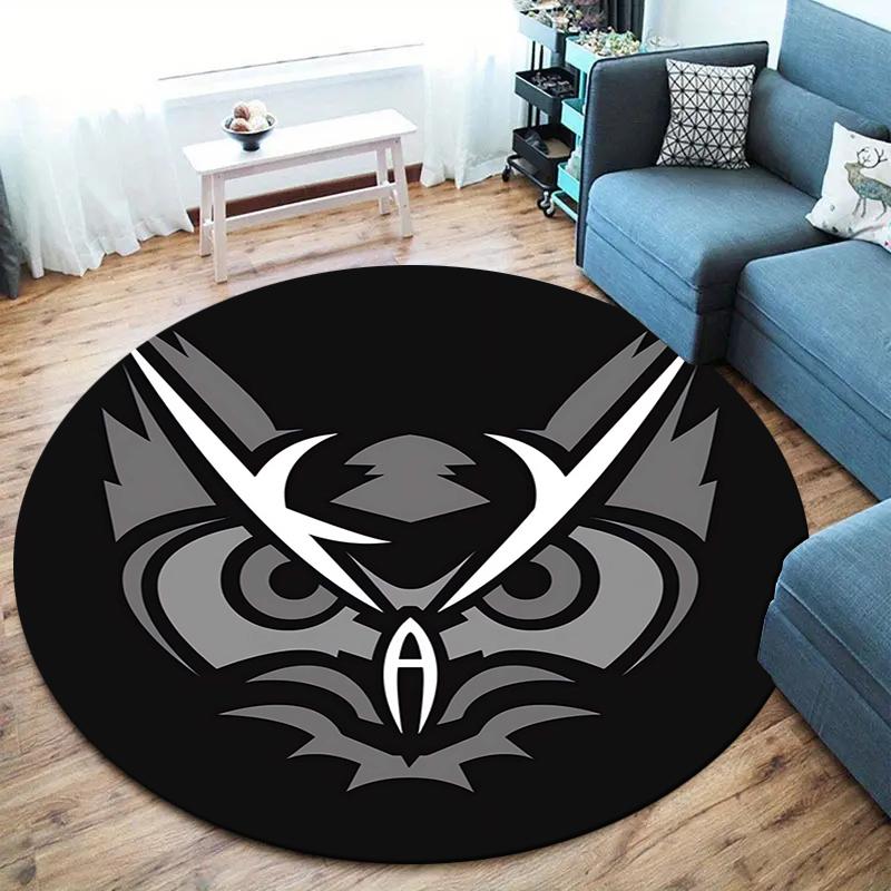 

Parrot Owl Round Area Rug,Carpet Rug for Living Room Bedroom Sofa Playroom Decor,Non-slip Floor Mat 80cmx80cm