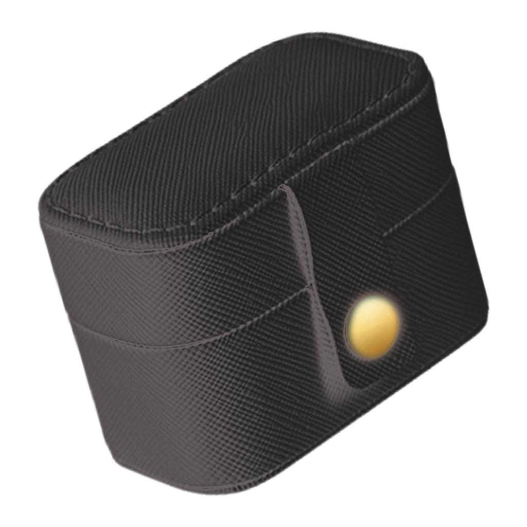 Elegant PU Leather Case Jewelry Organizer Secure Rings and Earrings Storage Container with Soft Velvets Interior