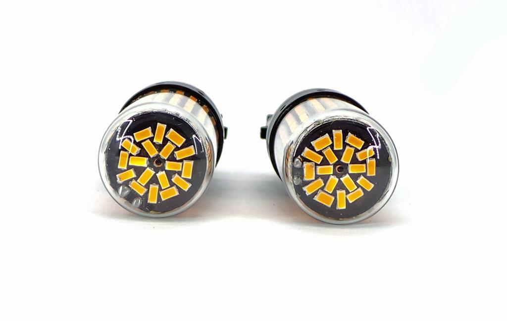 P27W LED Bulbs 2pcs 3156 12-24V CANBUS Orange PREMIUM Off-Road