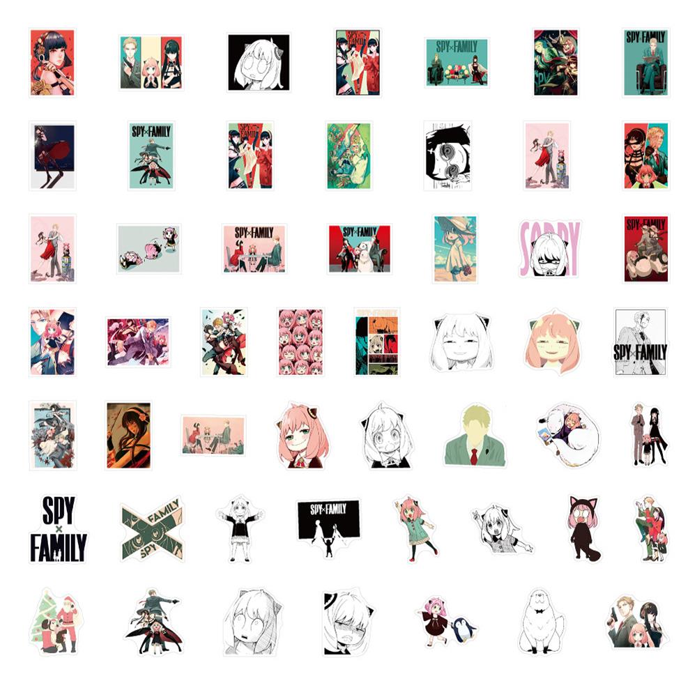10/30/50/100 Stück Japan Anime SPY×FAMILY Aufkleber Niedliche Cartoon Anya Forger Decals Spielzeug DIY Handy Gepäck Ästhetischer Aufkleber für Kinder