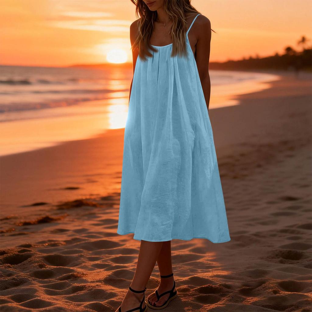 Women's Backless Strapless Dresses, Backless Loungewear Dress, Sleeveless, House Dress, Long Dress With Back Bow