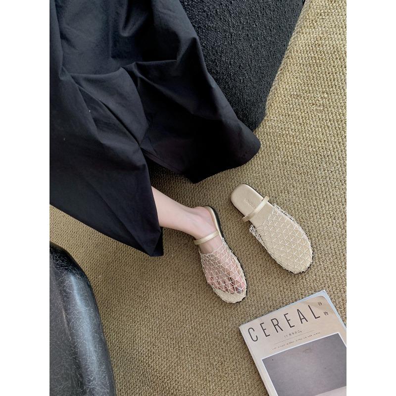 

Волосы, летняя ночь~ модная полая сумка-голова с пляжными шлепанцами на плоской подошве для женщины 40 золотой