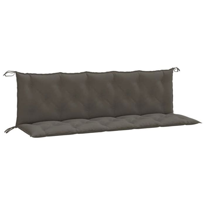 VidaXL Lot de 2 Coussins de Banc de Jardin, Oreillers de Balcon, Coussins de Sièges Patio Jardinage Terrasse Extérieur, Gris 4002620
