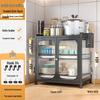 Handun Kitchen Microwave Oven Storage Rack with Double Doors