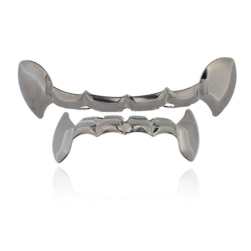 Trendy Halloween Vampire Fang Grillz - Gold Hip Hop Accessories