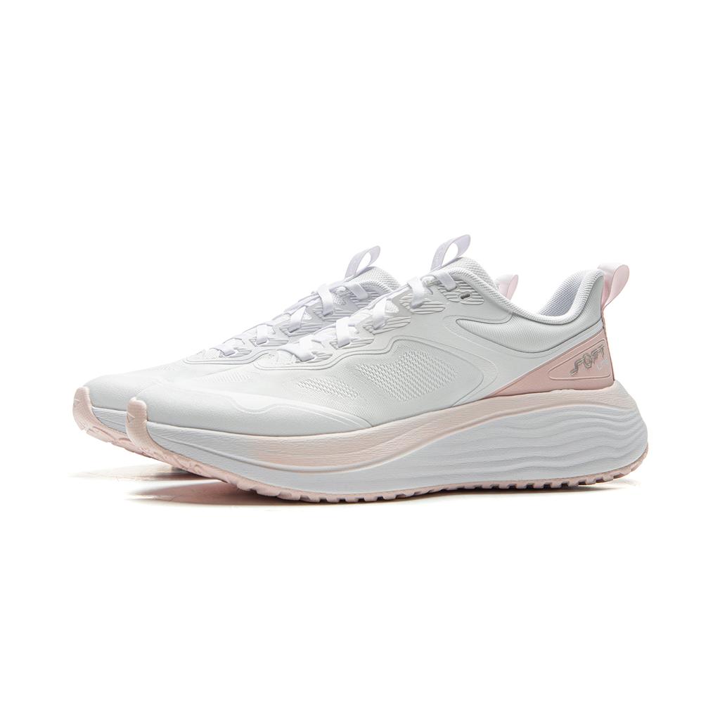 Li-Ning Lite Soft Resilient Thick Sole Height Increasing Non-Slip Wear-Resistant Breathable Lightweight Low-Top Casual Shoes Women sneaker AGLU162-1