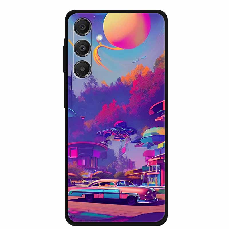 For SAMSUNG GALAXY A37 A57 5G Case Original Soft Silicone TPU Phone Cases Cover Samsung A57 A37 5G Fashion Protector Planet Capa