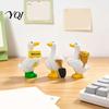 Resin Crafts for Flowerpots Mini Garden Duck Figurine, Cute Farm Dolls, Small Desktop Home Office Decor Car Dashboard Figurines, Micro Landscape
