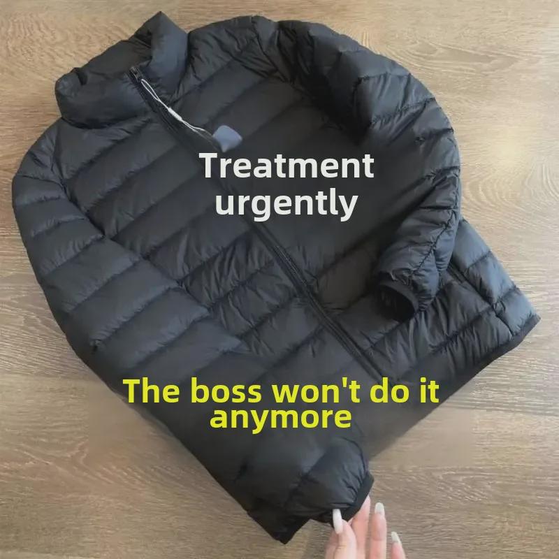 Jachetă ușoară, ultra-ușoară, călduroasă, cu guler ridicat, din bumbac cu puf, pentru bărbați - Beneficii super avantajoase!